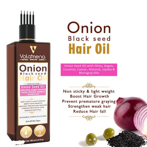 Onion Black Seed Hair Oil 100 ml. Volamena ONION OIL FOR HAIR